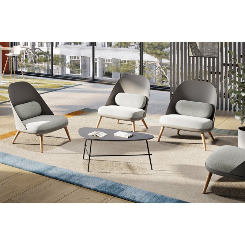 PAPERFLOW table basse LAZY, blanc, 60×50×45 cm